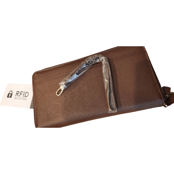 Apadi Brown Clutch Zipper Wallet Organizer - Picture 13 of 13